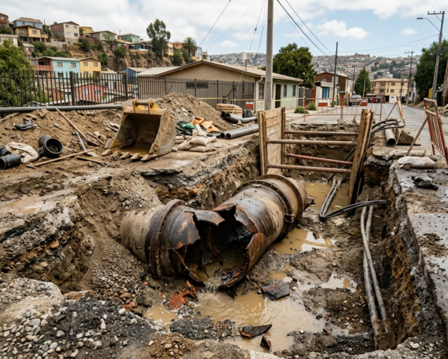 Rotura en tubería interrumpe suministro de agua potable en cinco sectores de San Antonio