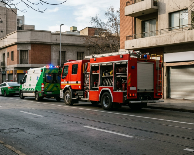 Evacúan edificio en centro de Santiago por emergencia química