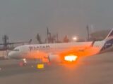 Aeronave de Latam sufre incendio en una de sus alas antes del despegue en el aeropuerto de Lima