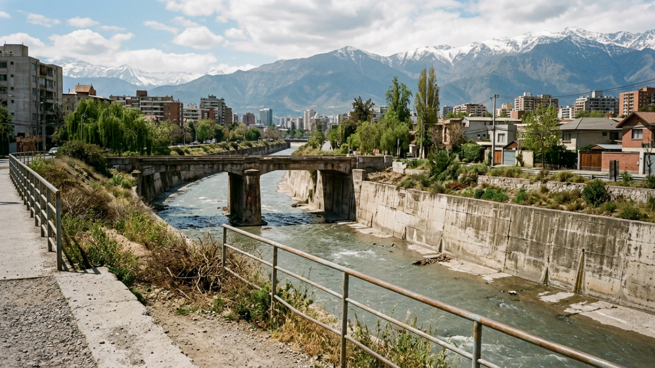 Hallan cuerpo sin vida en canal del río Mapocho en Providencia