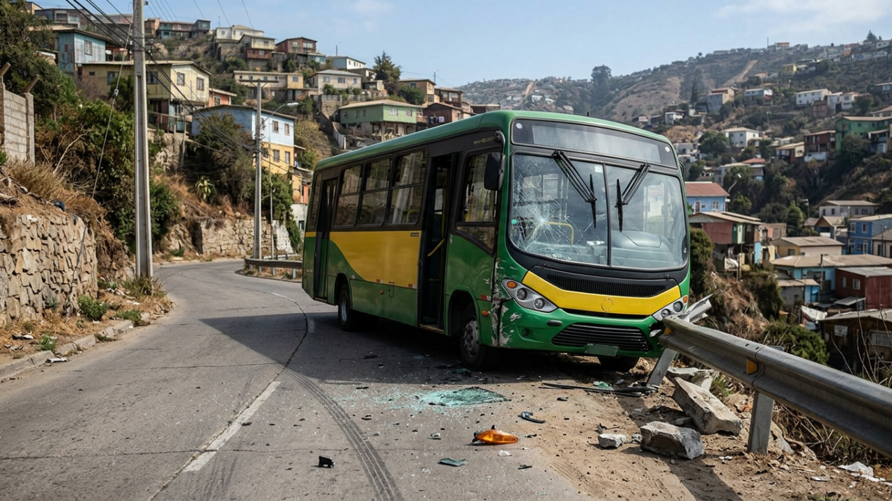 Accidente de bus en Valparaíso deja un fallecido y 13 heridos