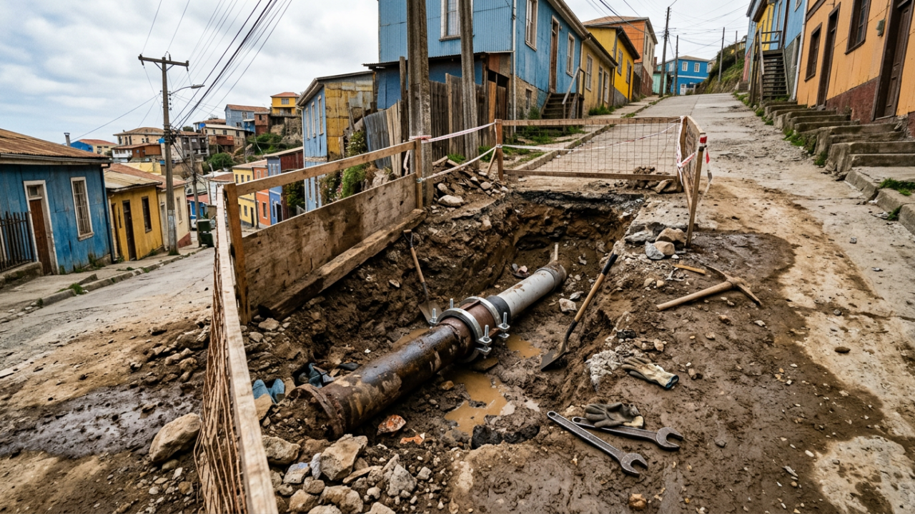 Rotura de tubería deja sin agua a cinco sectores de Chiguayante