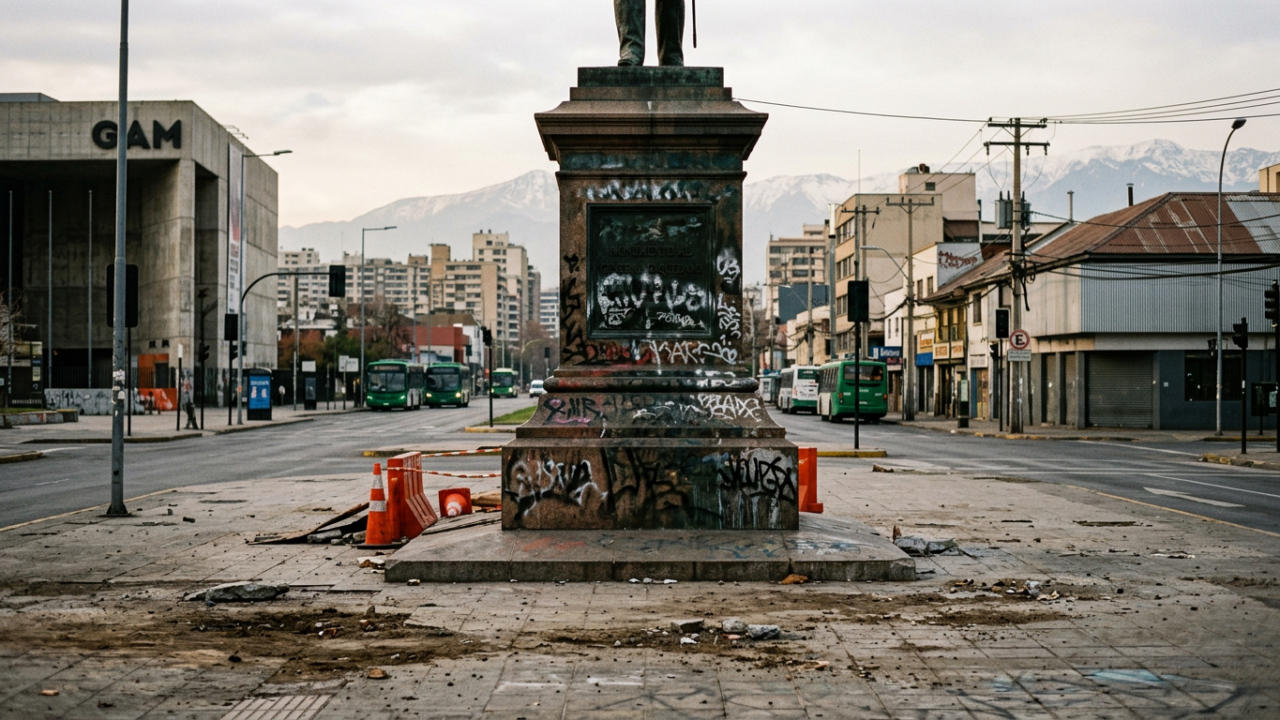 Organizaciones indígenas marchan en Santiago por autonomía y desmilitarización