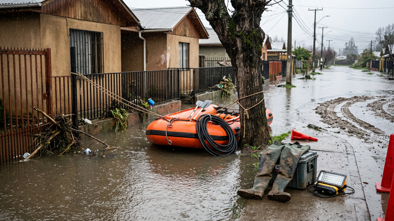 Senapred decreta alerta roja en la RM por precipitaciones intensas