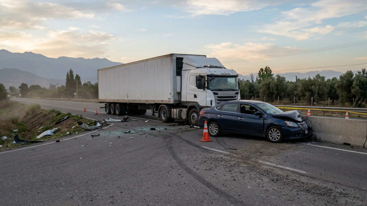 Choque múltiple en bajada La Pirámide deja un muerto y seis lesionados