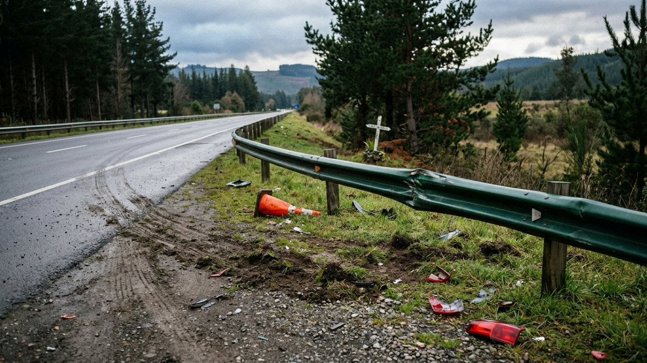 Dos fallecidos y un herido grave en choque frontal en ruta Villarrica-Freire
