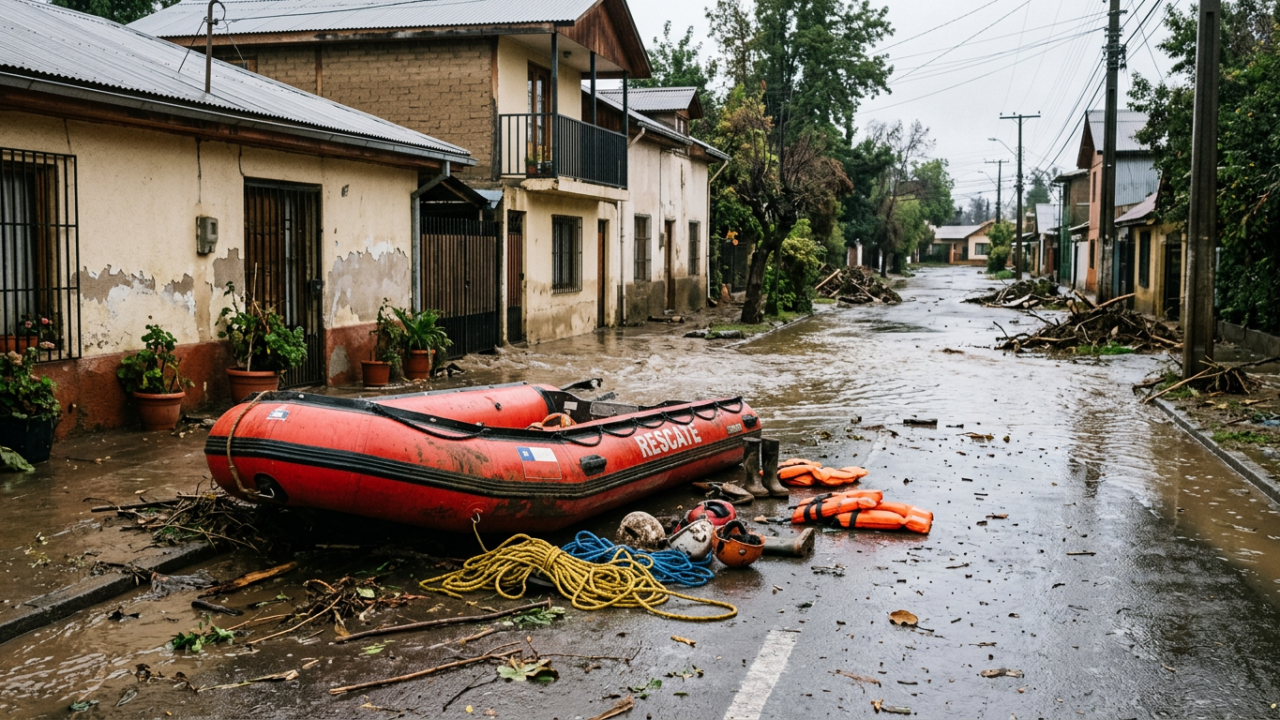Declaran Alerta Roja en Punta Arenas por aumento del caudal del río Las Minas