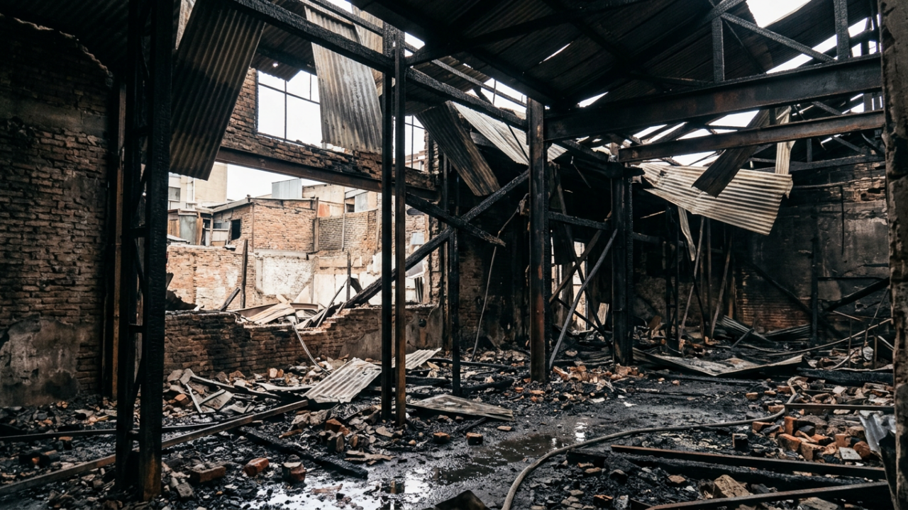 Incendio en edificio del centro de Santiago deja dos personas en estado grave
